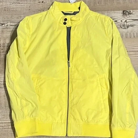 New CLUB ROOMMen's Regular-Fit Bomber Jacket,Yellow Large